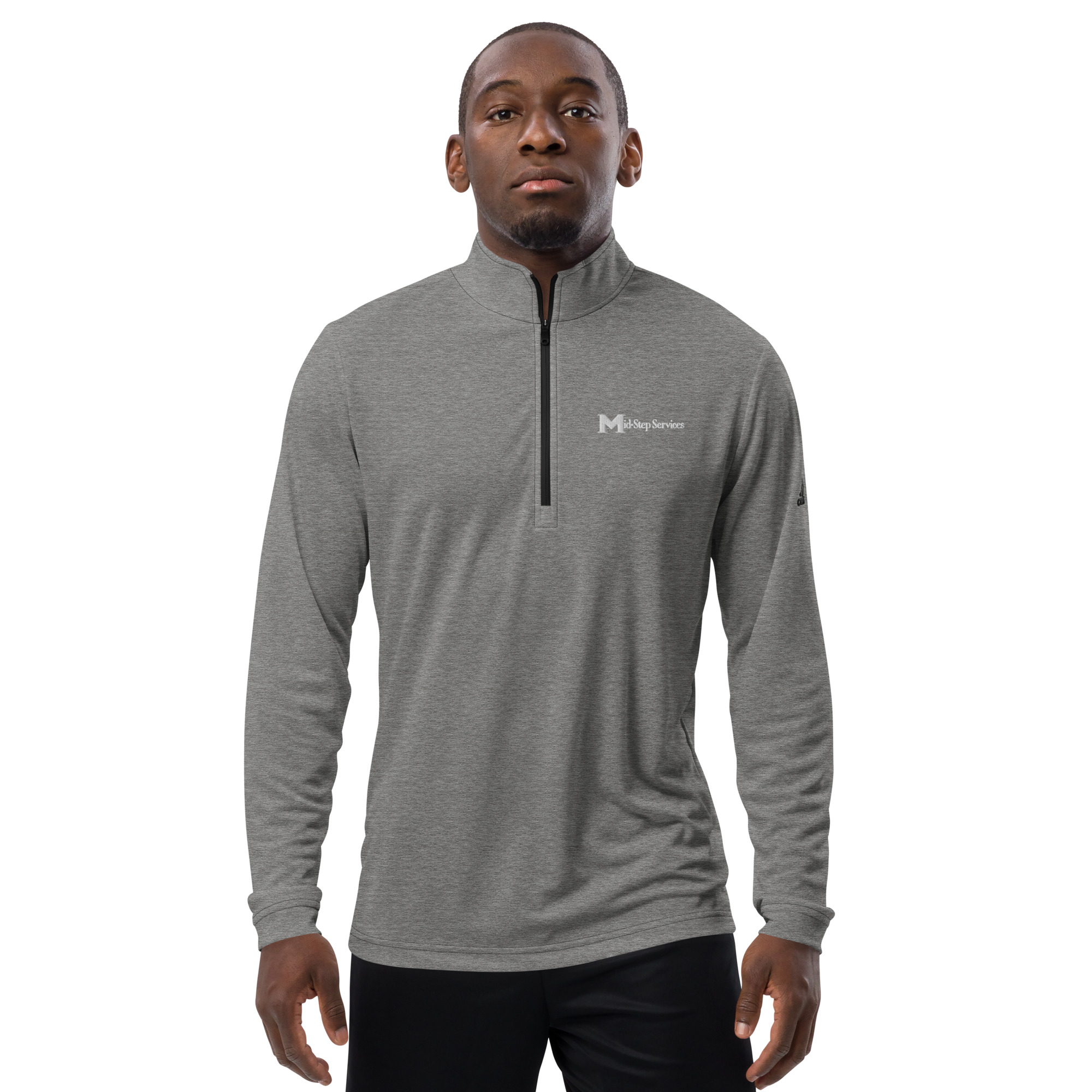 Adidas Quarter zip pullover – EMBROIDERED – Midstep Services